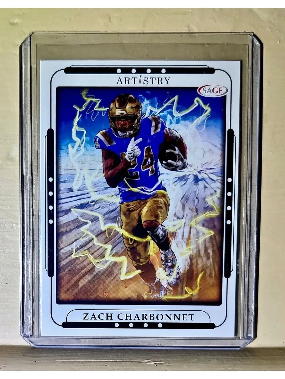Zach Charbonnet 2023 SAGE NFL Artistry Football #127 Card